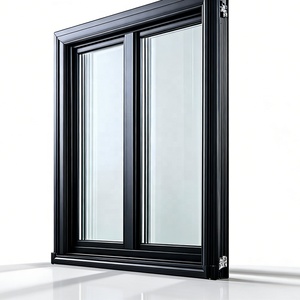 Fenêtres coulissantes en aluminium <span class=keywords><strong>à</strong></span> <span class=keywords><strong>double</strong></span> <span class=keywords><strong>vitrage</strong></span>, <span class=keywords><strong>à</strong></span> rupture de pont thermique, résistantes aux ouragans, avec conception <span class=keywords><strong>à</strong></span> <span class=keywords><strong>double</strong></span> rail - Product Image 1