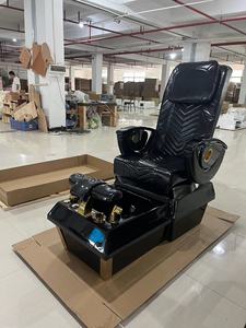 Sillón de Pedicura y Masaje Ajustable de Cuero Negro Moderno, Estilo 2025, Gran Venta, para Barbería, con Garantía de 10 Años - Product Image 4