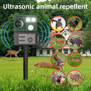Nuevo repelente de animales solar ultrasónico inteligente X-Pest alimentado con fuertes luces intermitentes PIR repeler perros gatos ratas - Product Image 2