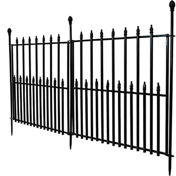 Spear Top Garden Landscape Metal Border Fence Black Garden Fence Aluminium Fencing Panel