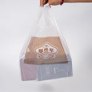 China Manufacturer Customized Color Plastic T-shirt Bag Vest Handle Shopping Bag Carrier Bag