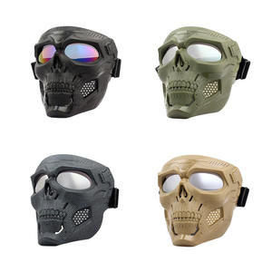 <span class=keywords><strong>Masque</strong></span> de protection intégral coupe-vent avec logo pour cosplay, cyclisme, <span class=keywords><strong>moto</strong></span> et activités tactiques – Lunettes de protection incluses - Product Image 4