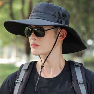 Wholesale <b>Summer</b> Sun <b>Hat</b> <b>Men</b> Women Sun Protection Wide Brim Bucket <b>Hat</b> Waterproof Breathable Custom Fishing Boonie <b>Hat</b> - Product Image 1