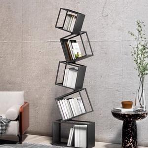 Wanjulai Invisible Bookshelf Modern Minimalist Wrought Iron Multi Layer Freestanding <b>Bookcase</b> Space Saving Living Room Bedroom - Product Image 1