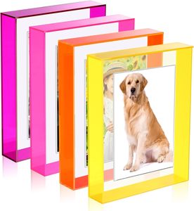 Wholesale Handmade Desktop Block Photo <b>Frame</b> 2x3 4x6 5x7 6x8 Custom Colorful Edge Wall Mount Acrylic Picture - Product Image 1