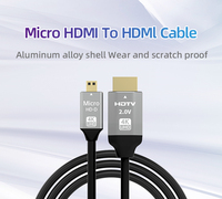 Cable SIPU 4K HDTV a Micro HDTV de 18 Gbps de Alta Velocidad con Conector Chapado en Oro HDR para Teléfono Inteligente, Cámara, TV, Proyector
