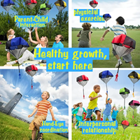 Jouet éducatif pour enfants Desalen, soldats parachutistes, mini-parachute à lancer à la main, jouet de sport avec mini-soldats