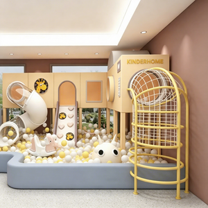Structure de jeu intérieure pour enfants, nouvelle conception, avec piscine à balles et toboggan sécurisés, pour les aires de jeux communautaires des maternelles - Product Image 4