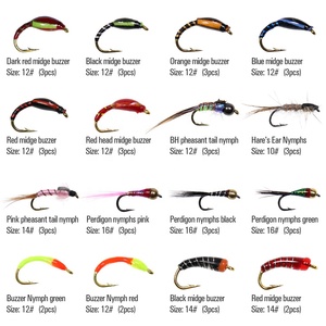 153 pièces de mouches artificielles pour la pêche à la <span class=keywords><strong>truite</strong></span>, y compris des streamers, des larves de moucherons, des buzzers, des nymphes Prince, des mouches sèches et humides, avec boîte à mouches - Product Image 4