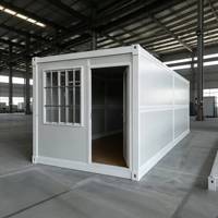 Contenedor de Oficina Móvil Moderno Prefabricado de 20 pies, Dormitorio Modular para Personal, Casa Contenedor Plegable