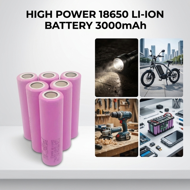 INR18650 30Q 18650 3000mAh High Drain Lithium Ion Battery Cell 3.6V Rechargeable
