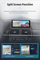 Lecteur multimédia automobile Android 14 BMW X5 E70/X6 E71 2007-2013 GPS Aide au recul Écran tactile HD CarPlay Auto Amplificateur 4G