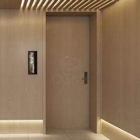 Porte intérieure en bois insonorisée et ignifugée conforme à la norme américaine UL 90 minutes, projet hôtelier, STC 45, porte d'entrée acoustique professionnelle en bois