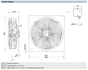 ebm-papst S4D710-AF01-01 710mm AC Axial Fan Heavy Duty Industrial Ventilation Cooling Fan for HVAC and Cooling Tower Systems - Product Image 3