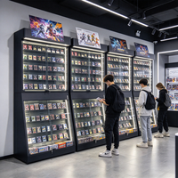 Vitrine de présentation de cartes à collectionner réglable avec éclairage LED, nouvelle collection Fanghua Wholesale