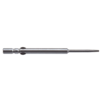 Mata obeng Torx magnetik panjang 60mm, gagang batang bulat 4mm baja S2, mata obeng listrik, pengencang/longgar