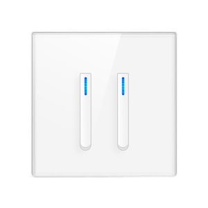 Interruptores de pared eléctricos de panel de vidrio templado completo con llave de piano de lujo de nuevo diseño - Product Image 3