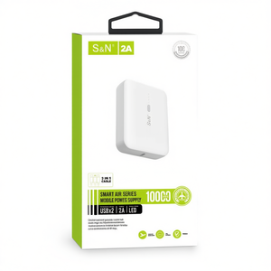 Cargador Portátil S&N de 10000mAh 2A con Doble Puerto USB e Indicador LED - Product Image 2
