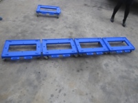 Caisse en plastique bleue légère, durable et écologique, pour la logistique et le stockage, avec chariot à quatre roues et haute capacité de charge, vente en gros à prix abordable