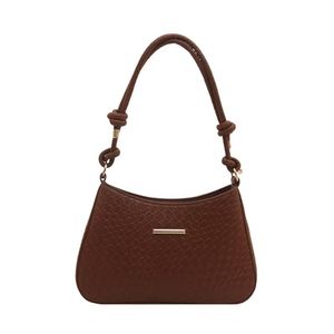 Sac à bandoulière en cuir PU tressé blanc 2026 pour femme, nouveau sac à rabat en cuir tendance pour femme - Product Image 3