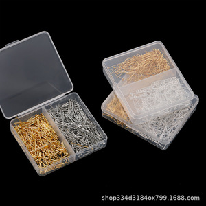 Kit de joyería DIY, juego de agujas de doble compartimento, formas mixtas de cobre y hierro para hacer pendientes, pulseras, collares y accesorios. - Product Image 2