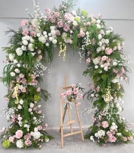 Fournitures de décoration d'événements, fleurs colorées, bouquets de <span class=keywords><strong>mariée</strong></span>, hydrangeas verts, fleurs artificielles, toiles de fond, arche florale pour mariage - Product Image 6