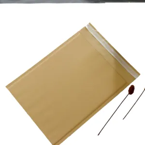 Eco Friendly Rigid Courier Shipping Waybill Pouch Document Packaging Shipping Bag Corrugated Paper Stay Flat Cardboard Mailers