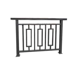 Hình vuông màu đen ống rỗng thiết kế cho ban công hiên nhiệt điều trị Có sẵn cổ điển ngoài trời trong nhà wrought sắt lan can - Product Image 2