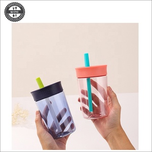 แก้วพลาสติกไร้สาร BPA สำหรับเด็กพร้อมหลอดยืดหยุ่<span class=keywords><strong>น</strong></span>ทนทา<span class=keywords><strong>น</strong></span>ต่อการหกทำความสะอาดง่ายขวด<span class=keywords><strong>น</strong></span>้ำสำหรับเด็กเหมาะสำหรับการเดินทางข<span class=keywords><strong>น</strong></span>าด15ออ<span class=keywords><strong>น</strong></span>ซ์ - Product Image 2