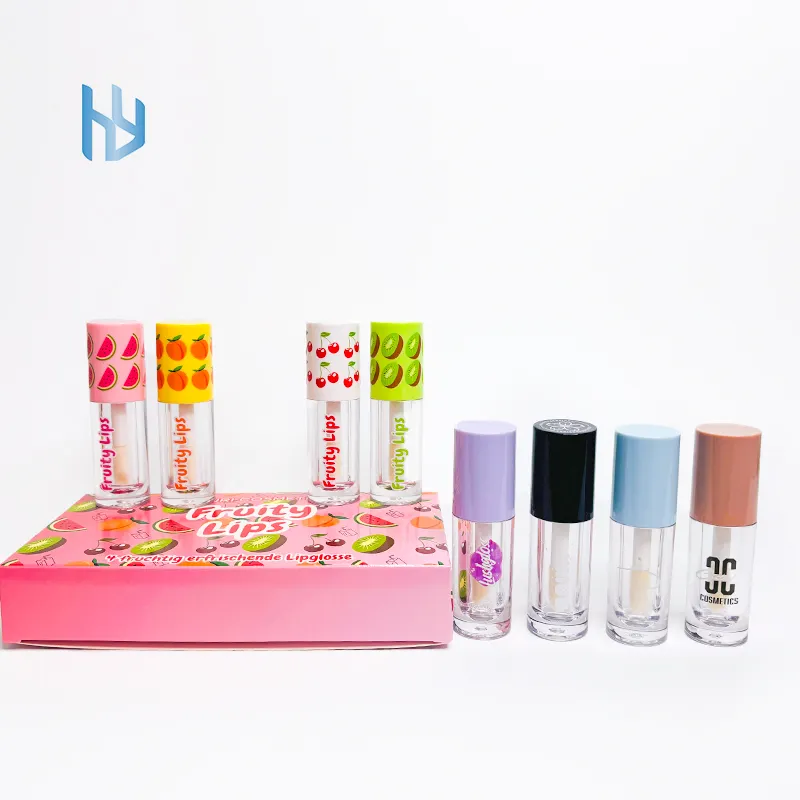 Nhãn Hiệu Riêng Sương Giá Rõ Ràng Màu Hồng Lip Gloss Ống