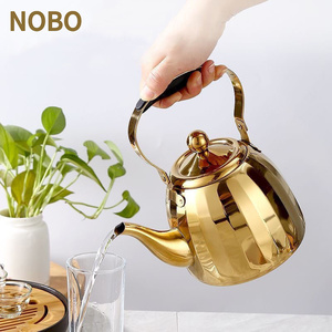 Vàng cắm trại Ấm đun nước thép không gỉ cà phê nồi ấm trà với Infuser cho trà lỏng - Product Image 3