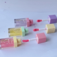 Huile à lèvres scintillante en gros, brillant à lèvres floral, huile à lèvres colorée, gloss rose transparent, liquide hydratant, logo personnalisé