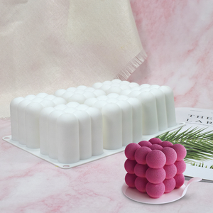 6 Cavidades <span class=keywords><strong>Magic</strong></span> Balld Francés Mousse Cake Mold Antiadherente Silicona Molde para hornear DIY Chocolate Pudín Gelatina Utensilios para hornear - Product Image 4