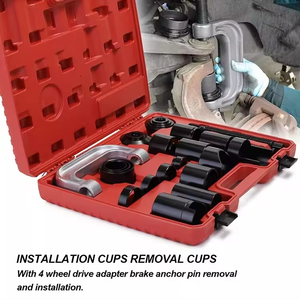 21पीसी यू जॉइंट चेसिस सर्विस टूल्स बॉल पुलर जॉइंट रिमूवल टूल टाई रॉड सेपरेटर सेट बॉल जॉइंट प्रेस सेपरेटर टूल किट - Product Image 5