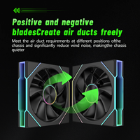 Ventilateur de boîtier 120 mm à fort débit d'air, 2,41 mmH2O, 60 CFM, 600-1600 tr/min, contrôle de vitesse PWM, 5 V ARGB, ≤30 dBA, silencieux pour radiateur CPU