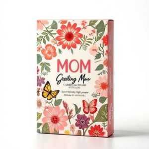 Tarjeta de Felicitación para Mamá con Diseño Floral y Mariposa, Mensaje de Te Amo Mamá, Papel Ecológico de Alta Calidad - Product Image 2