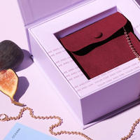 Boîte cadeau haut de gamme avec couvercle à fermeture magnétique, emballage rigide pour bijoux