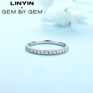 Bague romantique en argent pur massif personnalisée demi-main D VSS avec diamant pour anniversaire de femme bague faite à la main - Product Image 6