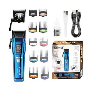 Tondeuse à cheveux Kemei KM-2796 professionnelle avec écran numérique LCD, corps en alliage d'aluminium, modèle rechargeable - Product Image 2