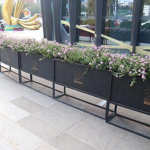 Jardinera <span class=keywords><strong>Rectangular</strong></span> Gigante Grande Personalizada, <span class=keywords><strong>Maceta</strong></span> Larga con Revestimiento Grueso para Plantas Verdes de Interior y Oficina - Product Image 2