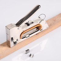 Pistolet à agrafes industriel en acier robuste, garantie 3 ans, pour meubles, bricolage, décoration, artisanat du bois, menuiserie, clous