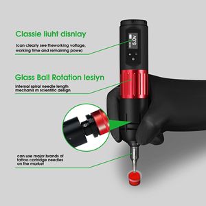 Kit de maquillaje permanente inalámbrico Tuffking, máquina de tatuaje rotativa con pantalla para práctica de cejas y labios, suministros. - Product Image 4