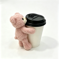 Mini ours en peluche pour tasse, mignon, super doux, taille personnalisable, jouet en peluche, ornement de sac Kawaii, vente en gros en vrac