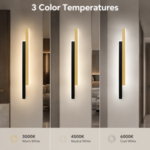 Applique murale LED linéaire moderne en acrylique, décorative pour intérieur, 23W, CCT sélectionnable 3000K 6000K, pour couloir d'hôtel - Product Image 4