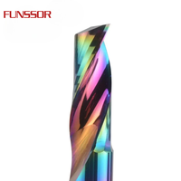 Fraise à queue en carbure à une dent, revêtement DLC pour fraisage CNC de l'aluminium, queue de 3,175 mm