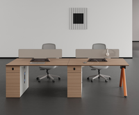 Poste de travail de bureau moderne 9 mm en panneau de particules E1, hauteur réglable, ventilateur de refroidissement écologique, support CPU, verrouillage par mot de passe, long
