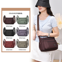 Sac à bandoulière pour femme, imperméable, léger, durable, en nylon, grande capacité, multi-poches, fonctionnel, décontracté, pour voyager