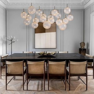 <span class=keywords><strong>Lampadario</strong></span> Moderno Personalizzato con <span class=keywords><strong>Sfere</strong></span> di Vetro e Metallo per Isola Cucina e Soggiorno - Product Image 5