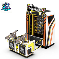 Mesin Game Arcade Tembak-tembakan Air Koin 2 Pemain, Penukaran Hadiah, Peralatan Pusat Hiburan Anak-anak Dalam Ruangan