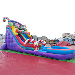 Tobogán acuático inflable, castillo inflable comercial Sugar Rush, combo de tobogán y castillo inflable. - Product Image 1